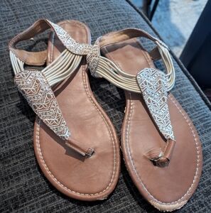 Maurice's White Women's Sandals - Size 9